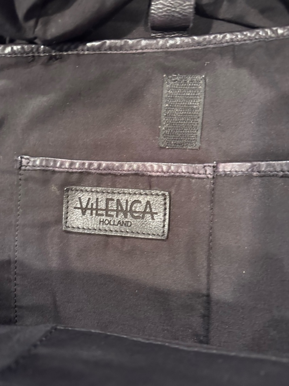 Women’s Vilenca Holland Black Leather Backpack - Picture 2 of 3